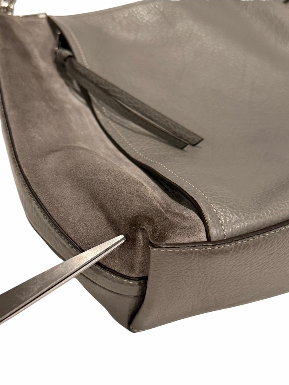 Coach F79995 Marlon Hobo Heather Gray Leather/Suede 2/Way Shoulder Bag - Picture 11 of 15